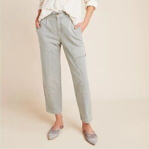 Anthropologie Nell Utility Cargo Pants Women’s Size 26 Canvas Relaxed Straight